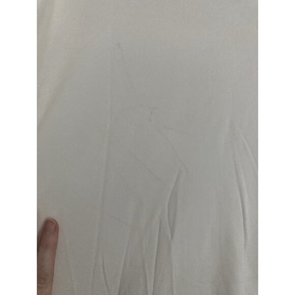 Eileen Fisher Stretch Silk Jersey Scrunch Neck Top Turtleneck Cream Small - Picture 8 of 11